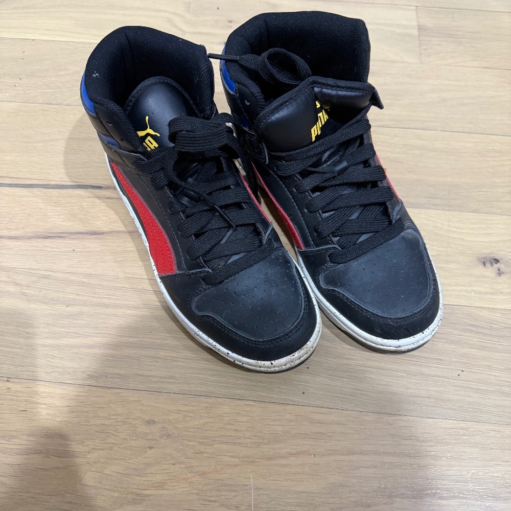 Puma rebound high top sneakers big boy size 4.5